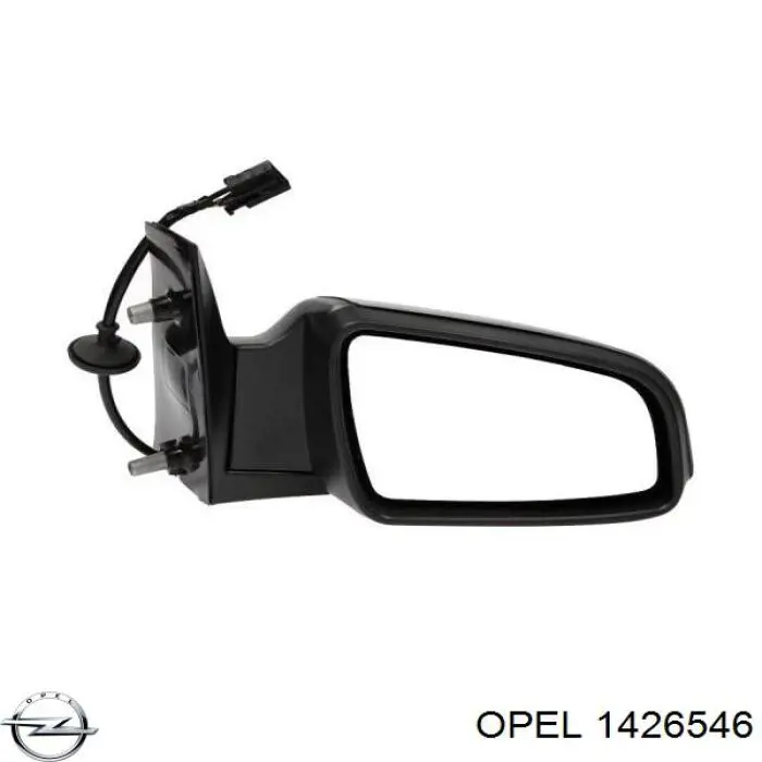 Дзеркальний елемент правого дзеркала заднього виду Opel 1426546 ціна, від 8.38 USD