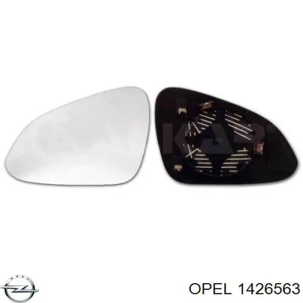 1426563 Opel дзеркальний елемент дзеркала заднього виду, лівого