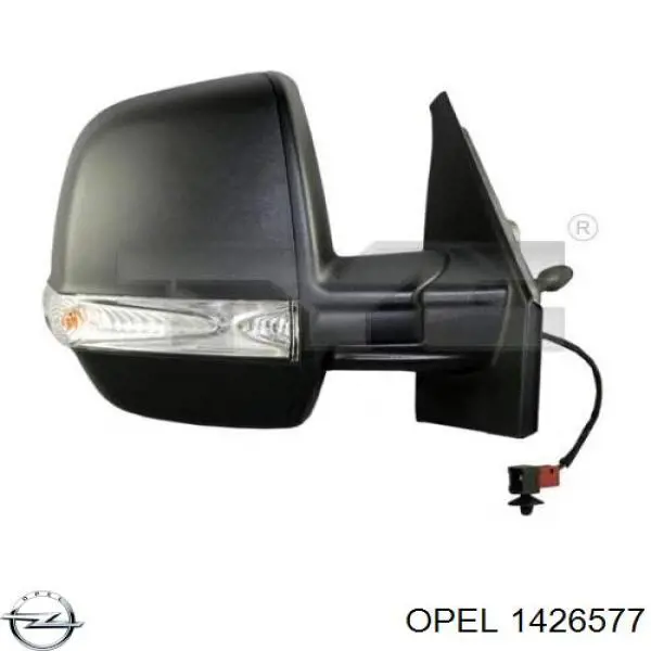 1426577 Opel Дзеркало заднього виду, ліве
