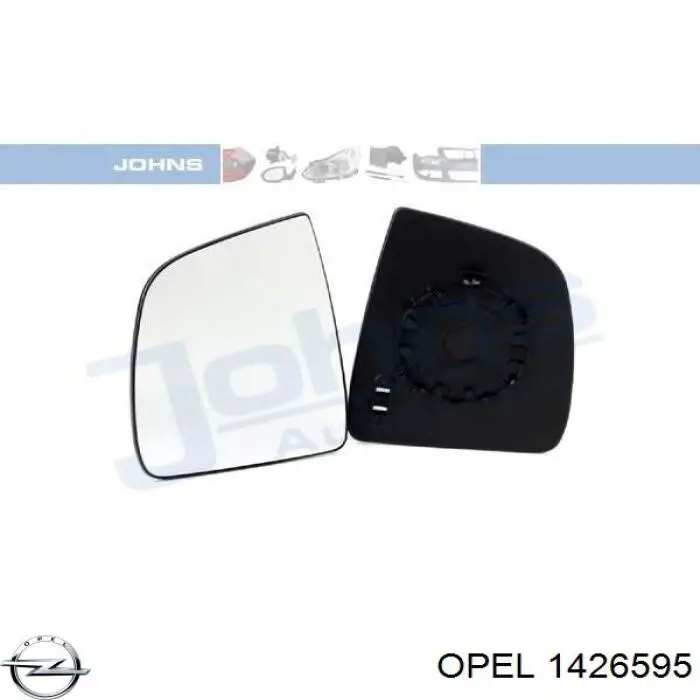 Купити 1426595 Opel Дзеркальний елемент водійського дзеркала