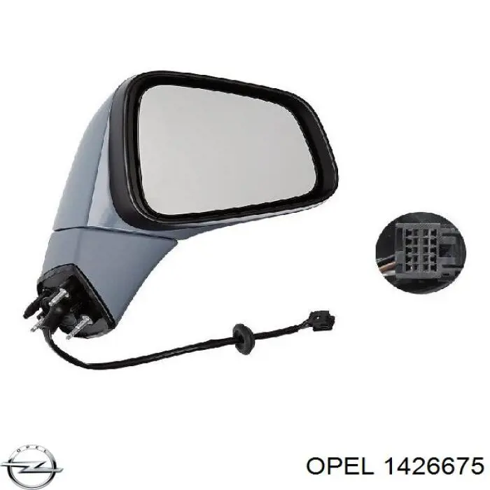 Купити 1426675 Opel Скло дзеркала заднього виду, правого