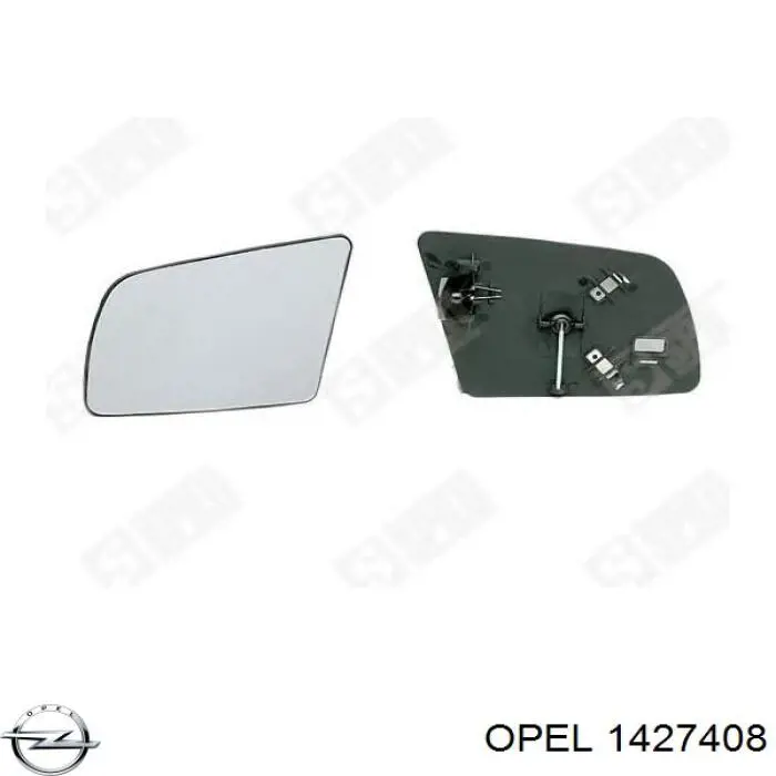 1427408 Opel дзеркальний елемент дзеркала заднього виду, лівого