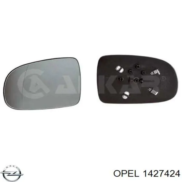 1427424 Opel дзеркальний елемент дзеркала заднього виду, лівого