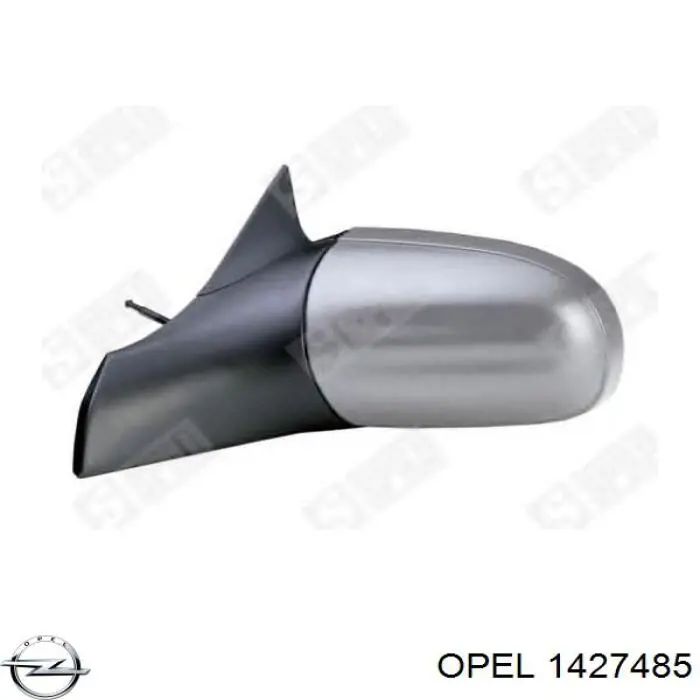 Купити 1427485 Opel Дзеркальний елемент правого дзеркала заднього виду