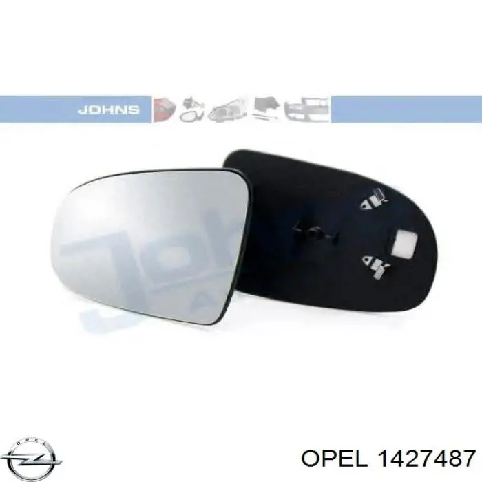 1427487 Opel дзеркальний елемент дзеркала заднього виду, лівого