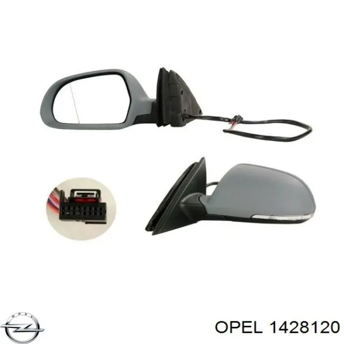 Дзеркальний елемент дзеркала заднього виду, лівого 90569831 Opel