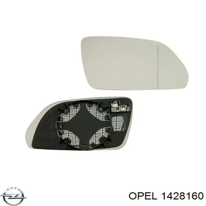 1428718 Opel Дзеркальний елемент правий