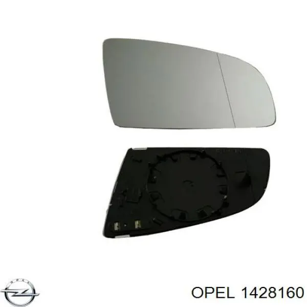 Дзеркальний елемент правого дзеркала заднього виду Opel 1428718 ціна, від 8.10 USD