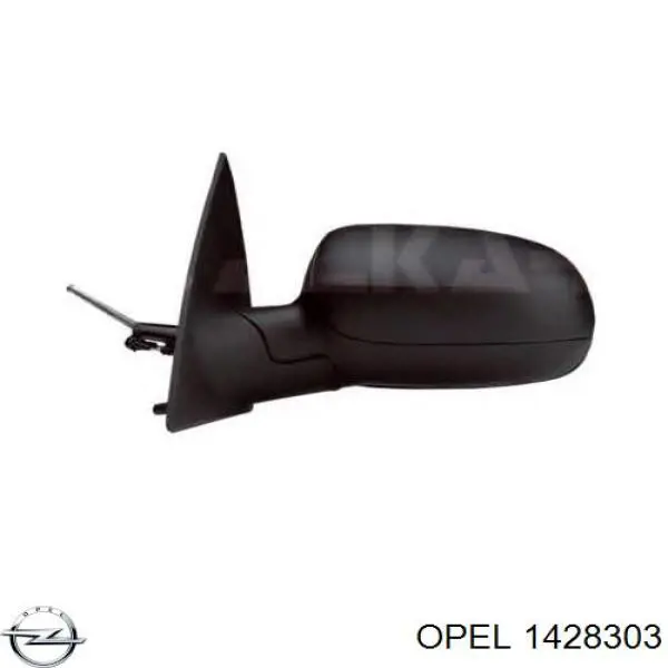 1428303 Opel дзеркальний елемент дзеркала заднього виду, правого