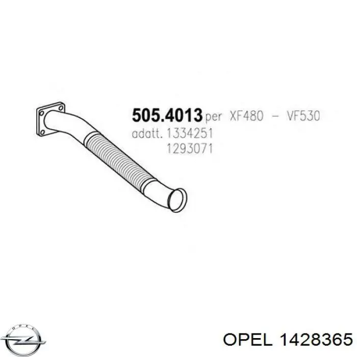 1428365 Opel Дзеркало заднього виду, ліве