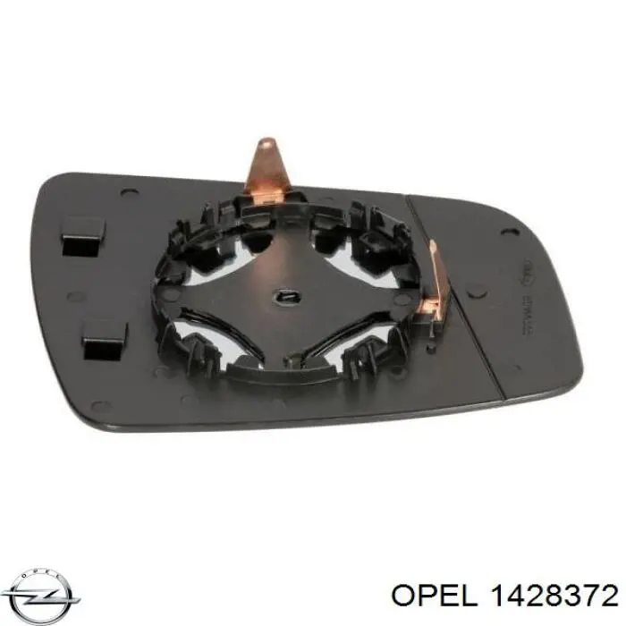 1428372 Opel дзеркальний елемент дзеркала заднього виду, лівого