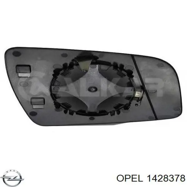 1428378 Opel дзеркальний елемент дзеркала заднього виду, правого