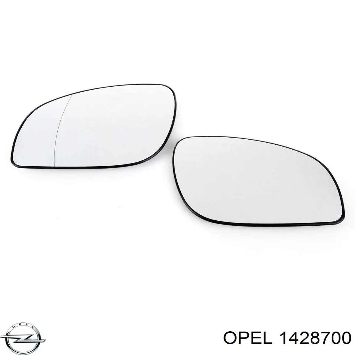 Дзеркальний елемент дзеркала заднього виду, правого 1428700 Opel