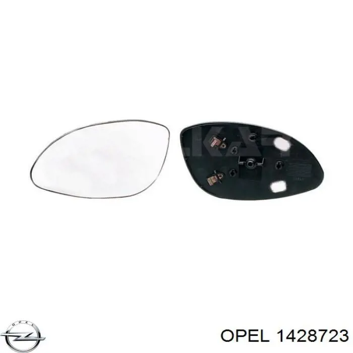 1428723 Opel дзеркальний елемент дзеркала заднього виду, лівого