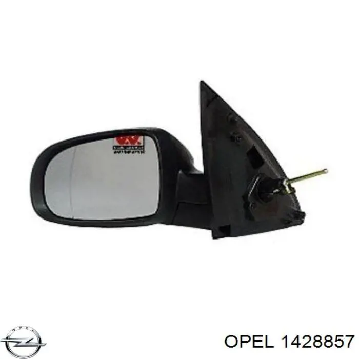 Купити 1428857 Opel Скло дзеркала заднього виду, правого