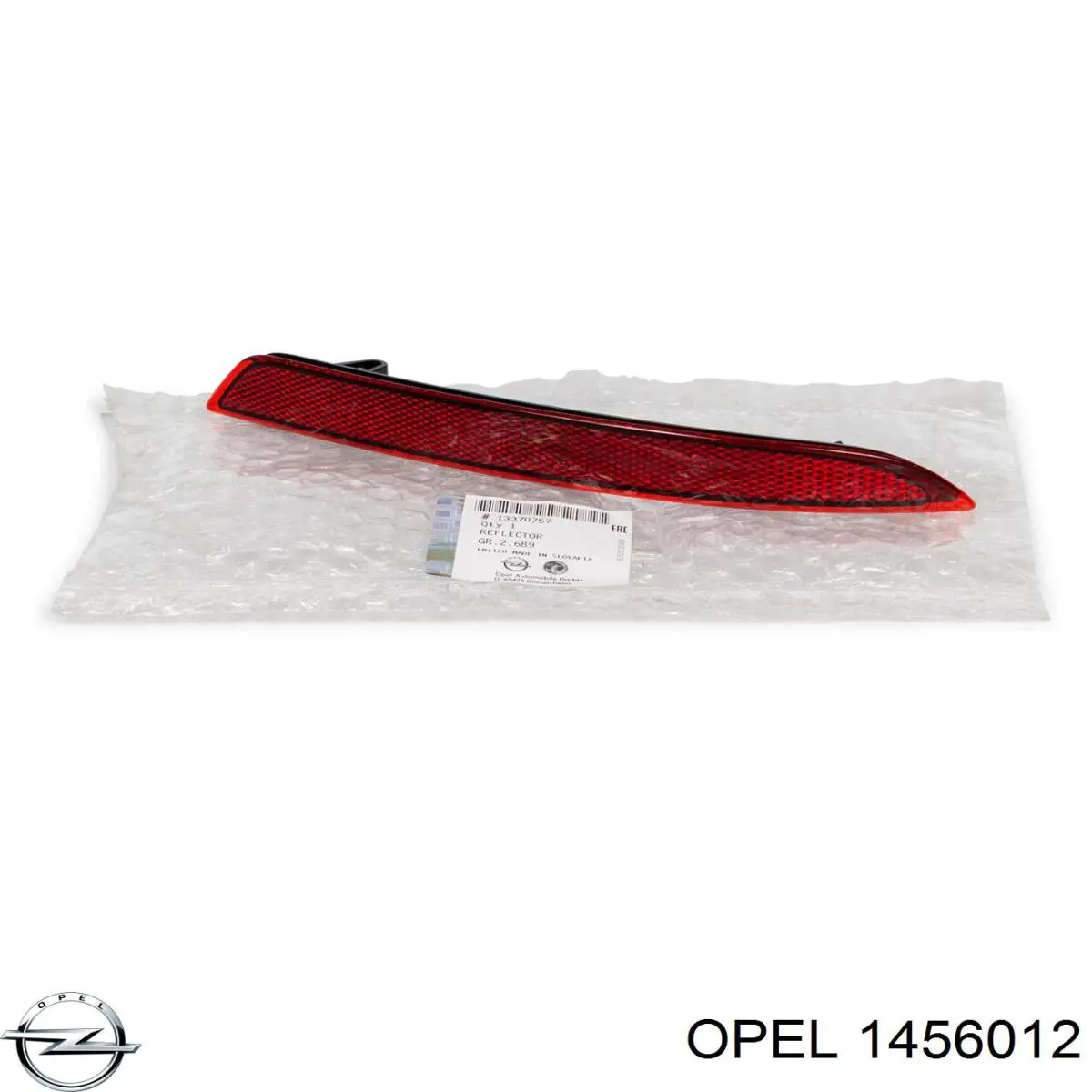 Правий катафот заднього бампера Opel 1456012 ціна, від 18.28 USD