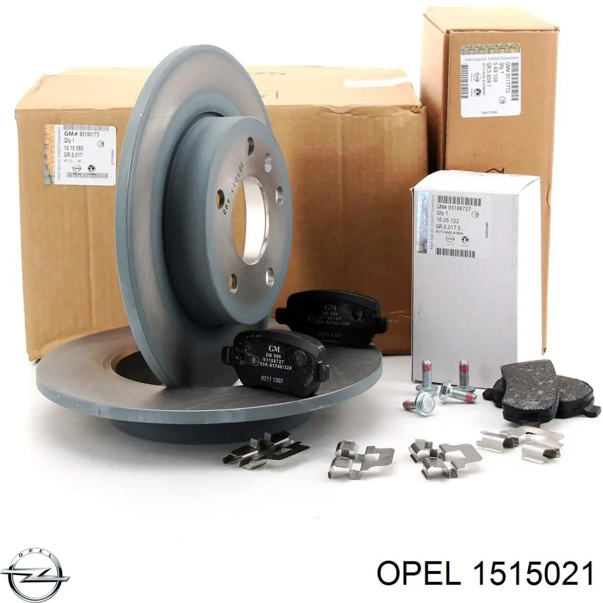 1515021 Opel колодки гальмівні передні, дискові