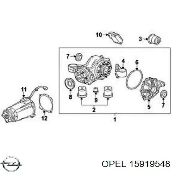 15919548 Opel Сальник редуктора заднього моста