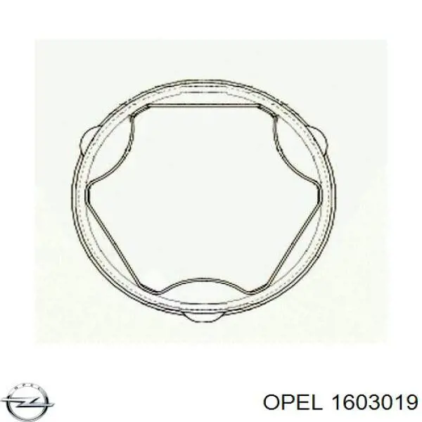 1603019 Opel пильник шруса внутрішній, передній піввісі