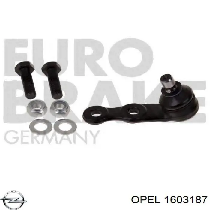 1603187 Opel кульова опора, нижня