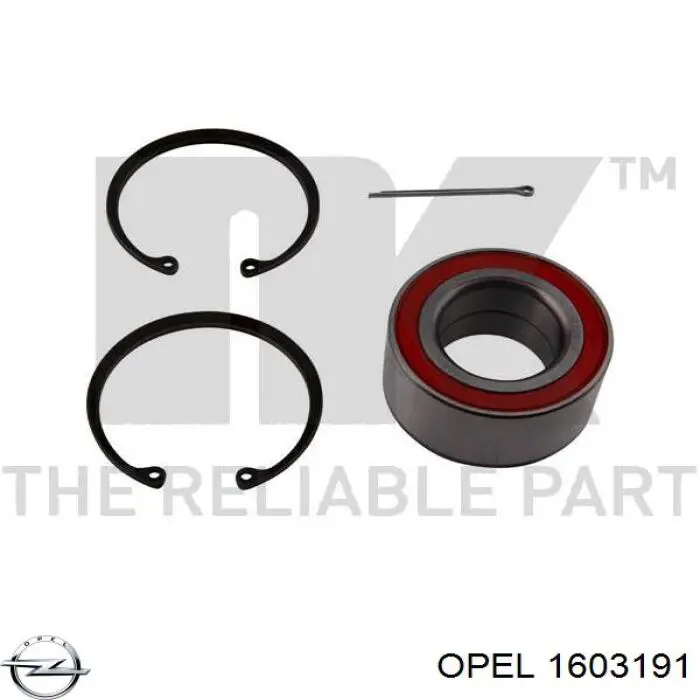 Купити 1603191 Opel Підшипник ступиці передньої