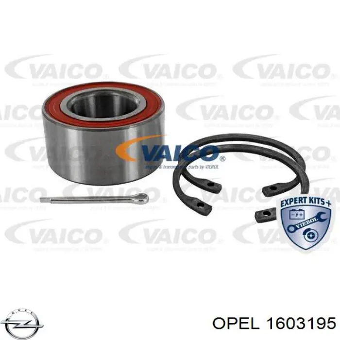 Комплект підшипник маточини передньої Opel 1603195 ціна, від 11.40 USD