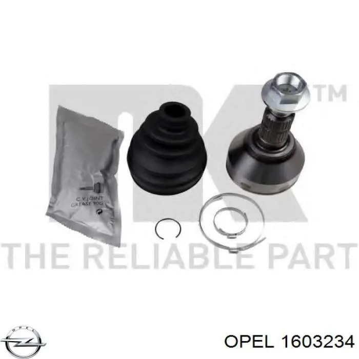 Купити 1603234 Opel Шарнір приводу зовнішній