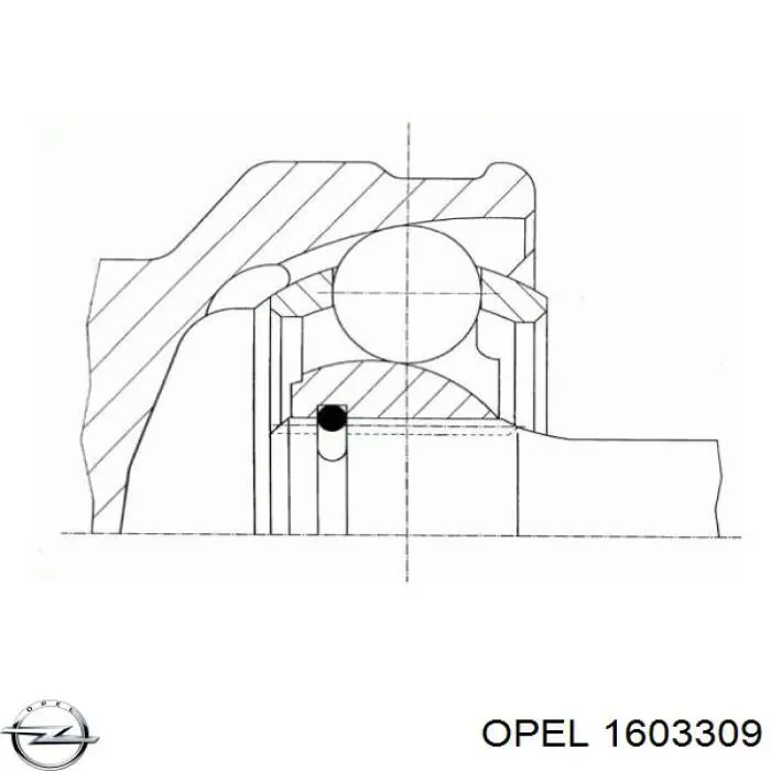 Граната колісна Opel 1603309 ціна, від 87.32 USD