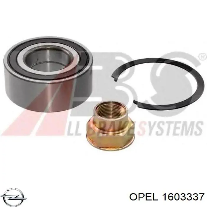 Комплект підшипник маточини передньої Opel 1603337 ціна, від 16.73 USD