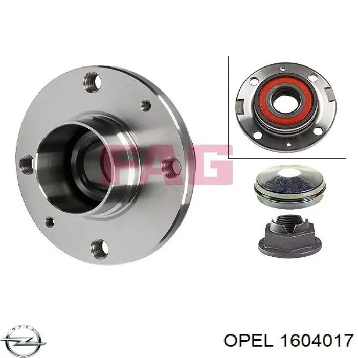 Маточини задніх коліс Opel 1604017 ціна, від 36.66 USD