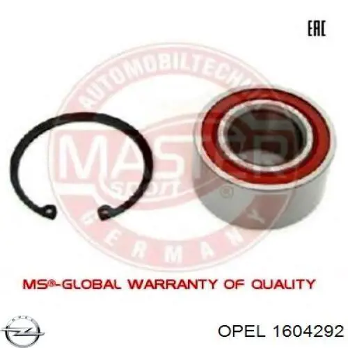 Підшипник задньої ступиці 1604292 Opel