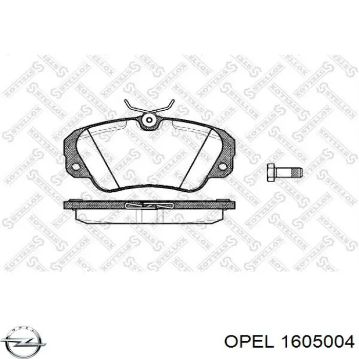 Гальмівні колодки Opel 1605004 ціна, від 19.18 USD