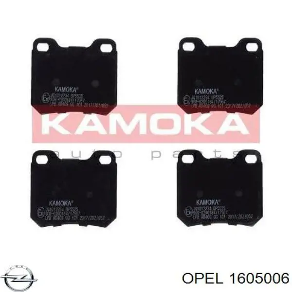 Задні гальмівні колодки 1605006 Opel