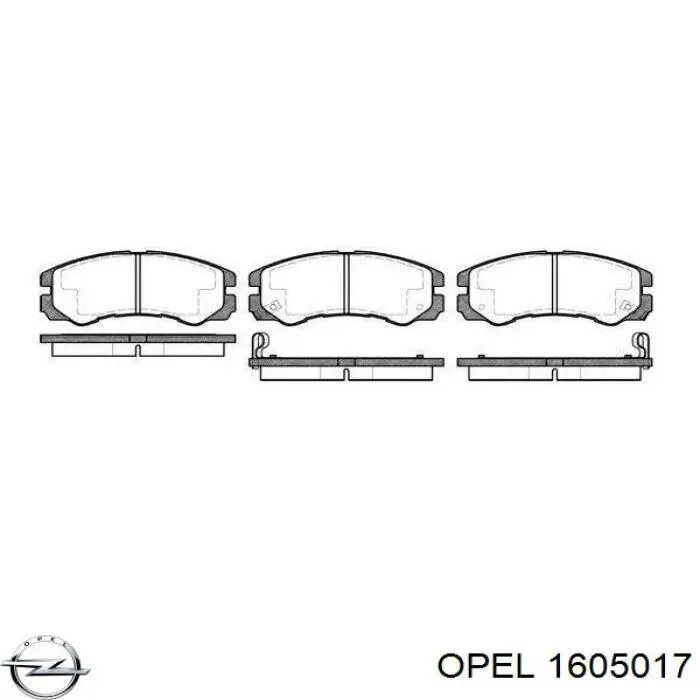 Гальмівні колодки Opel 1605017 ціна, від 18.86 USD