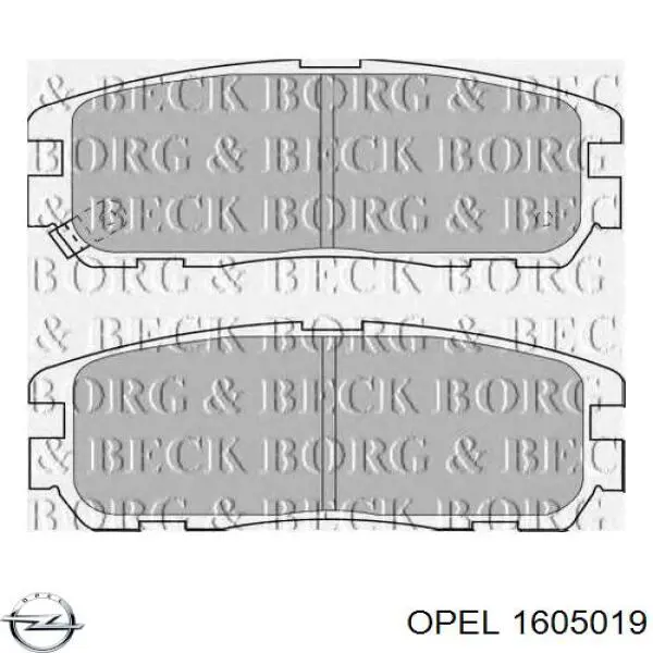 Задні гальмівні колодки Opel 1605019 ціна, від 16.47 USD