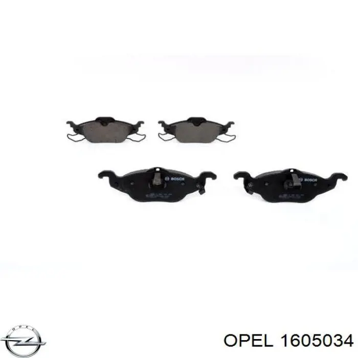Тормозні колодки Opel 1605034