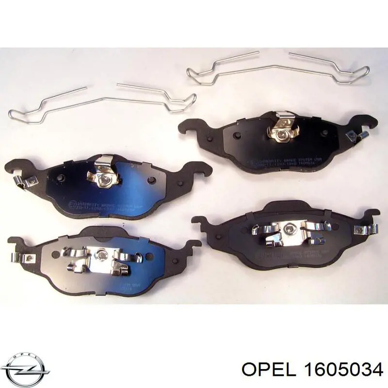 1605034 Opel колодки гальмівні передні, дискові
