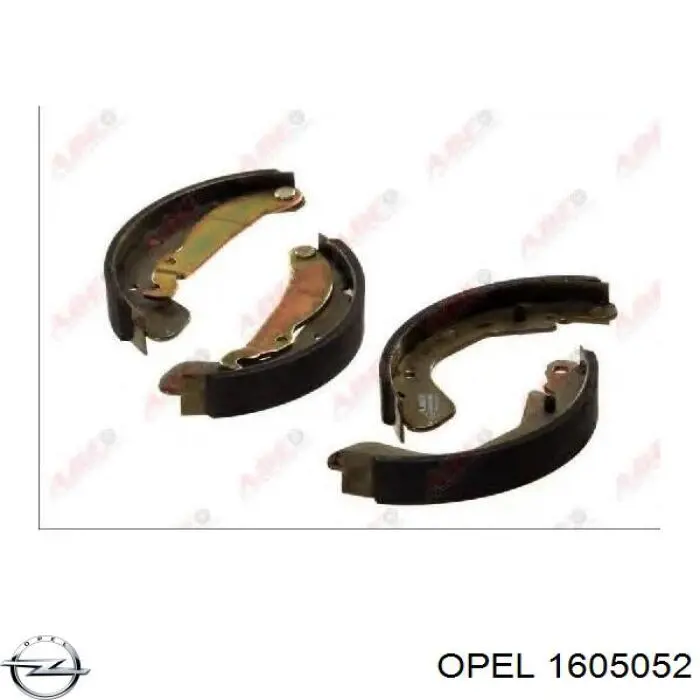1605052 Opel колодки гальмові задні, барабанні