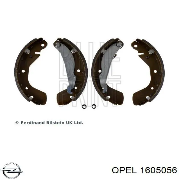 Купити 1605056 Opel Колодки гальмові задні, барабанні