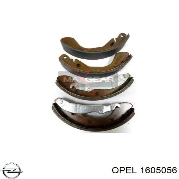 1605056 Opel колодки гальмові задні, барабанні