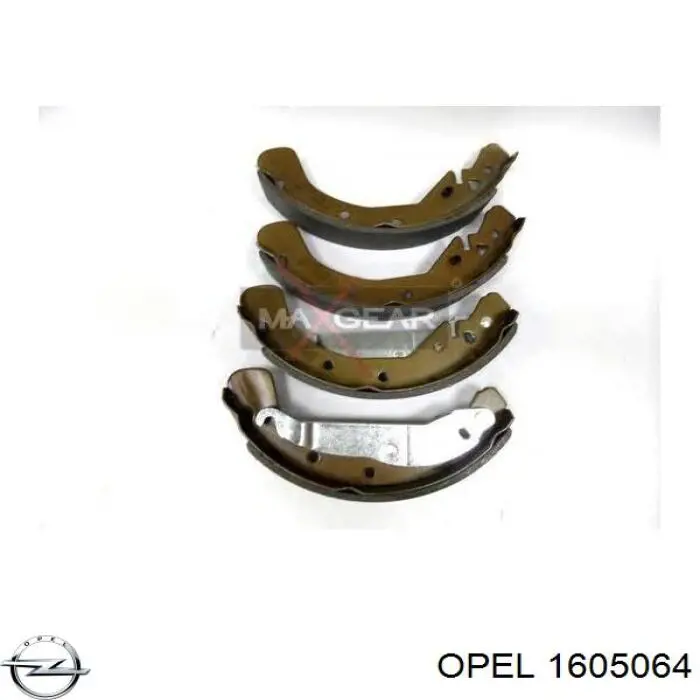 Колодки гальмові задні, барабанні 1605064 Opel