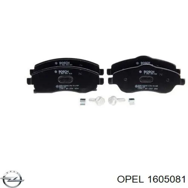 Купити 1605081 Opel Колодки гальмівні передні, дискові