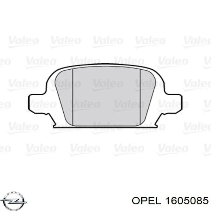 Купити 1605085 Opel Задні колодки