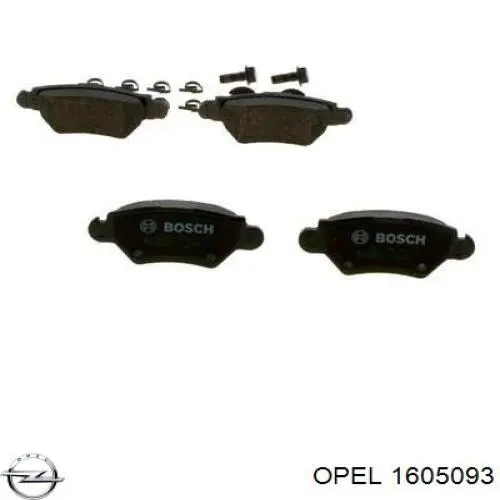 Задні гальмівні колодки Opel 1605093 ціна, від 13.80 USD