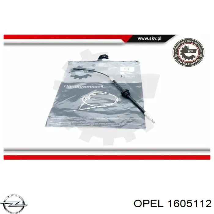Трос ручного гальма, комплект на авто Opel 1605112 ціна, від 16.02 USD
