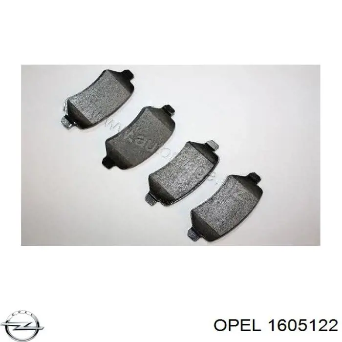 Задні гальмівні колодки Opel 1605122 ціна, від 12.67 USD