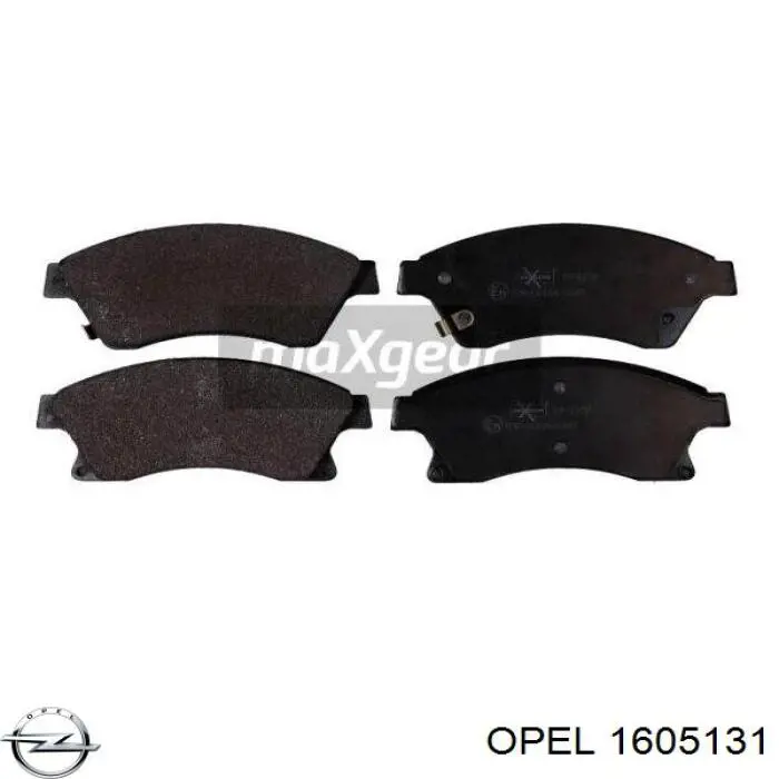 1605131 Opel колодки гальмівні передні, дискові