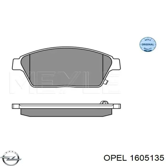 Гальмівні колодки Opel 1605135 ціна, від 25.31 USD