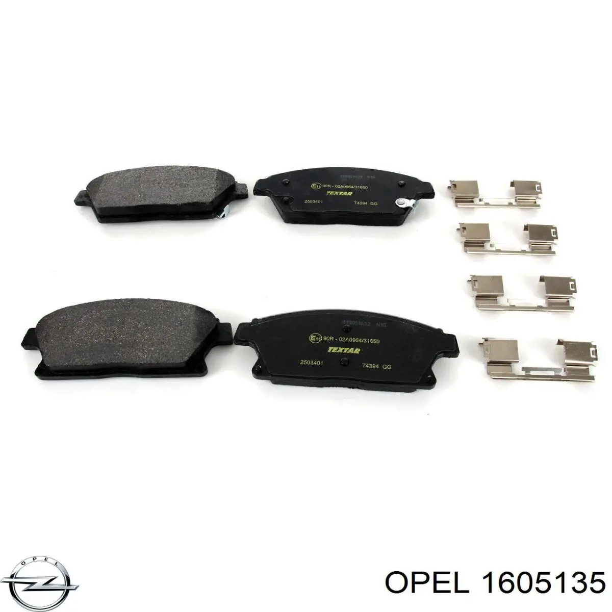Купити 1605135 Opel Колодки гальмівні передні, дискові