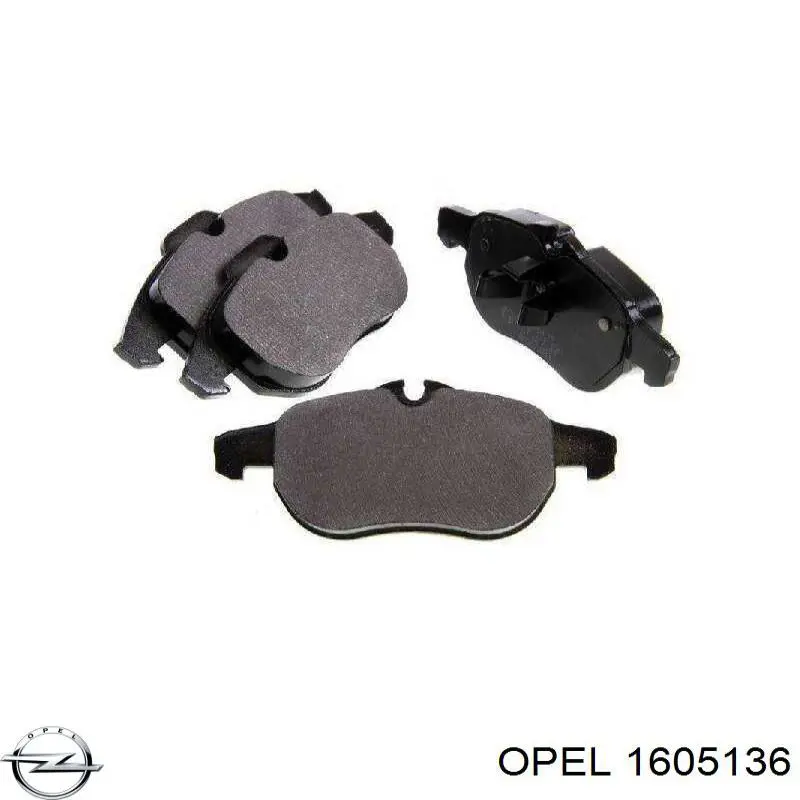 1605136 Opel колодки гальмівні передні, дискові